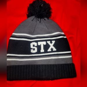 OC Sport Beanie Winter Black and Gray hat good condition